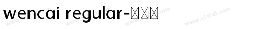 wencai regular字体转换